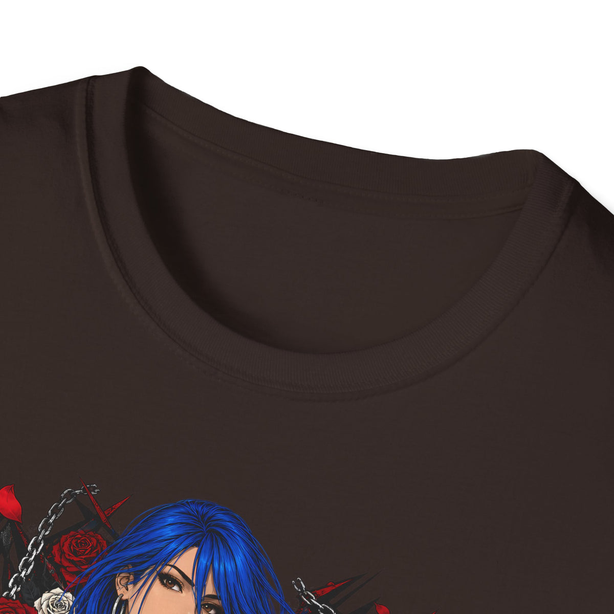 Blue Haired Rock Chick | Japanese Anime Style Pin-up Girl