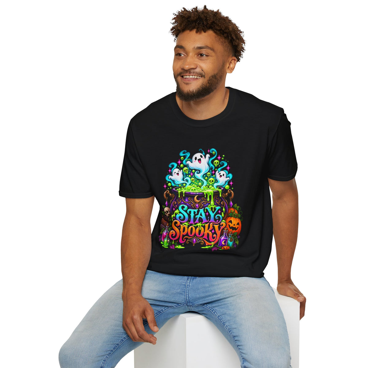 Stay Spooky | Cute Halloween Ghosts & Pumpkins Graphic Tee
