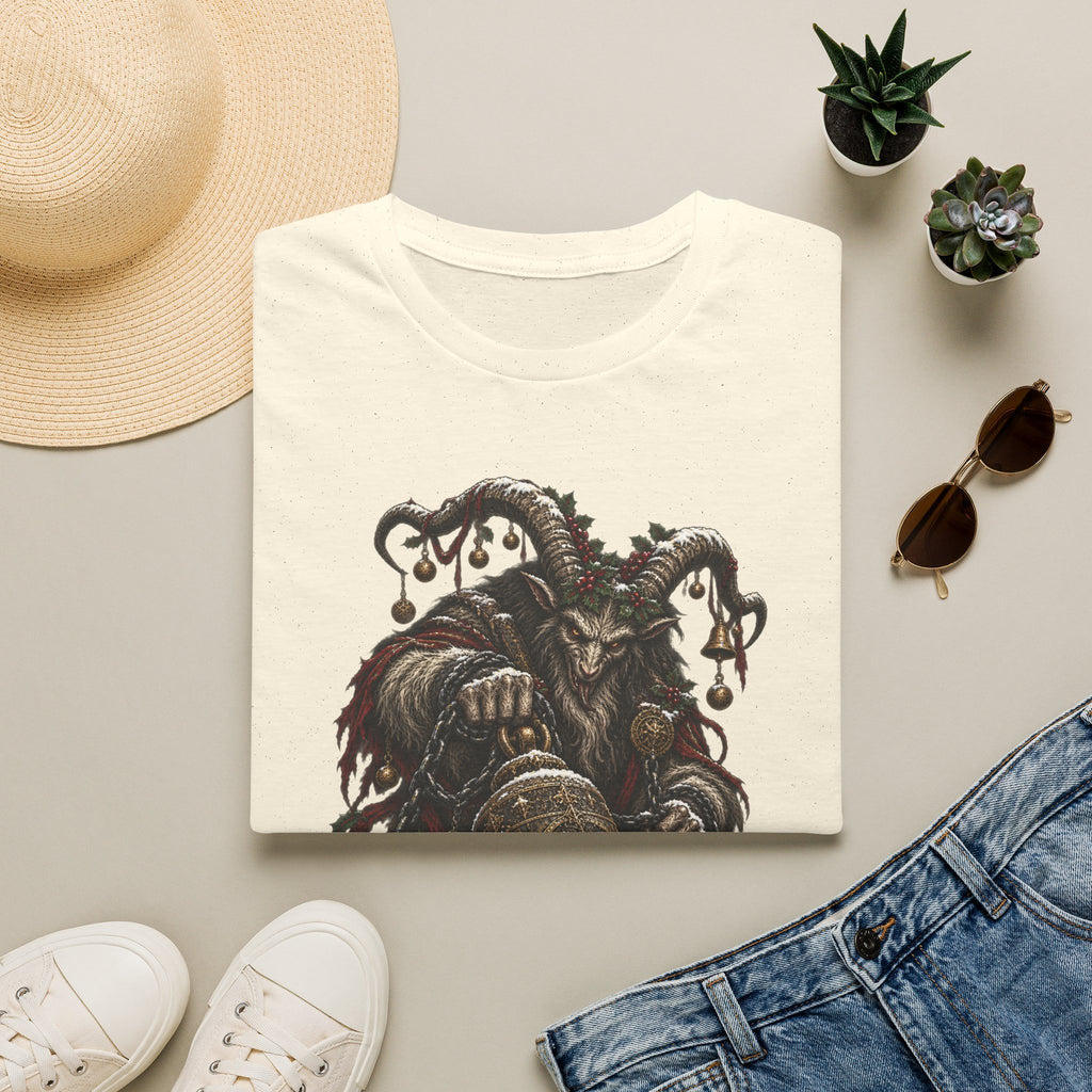 Krampus with Bell | Dark Christmas Demon T-Shirt