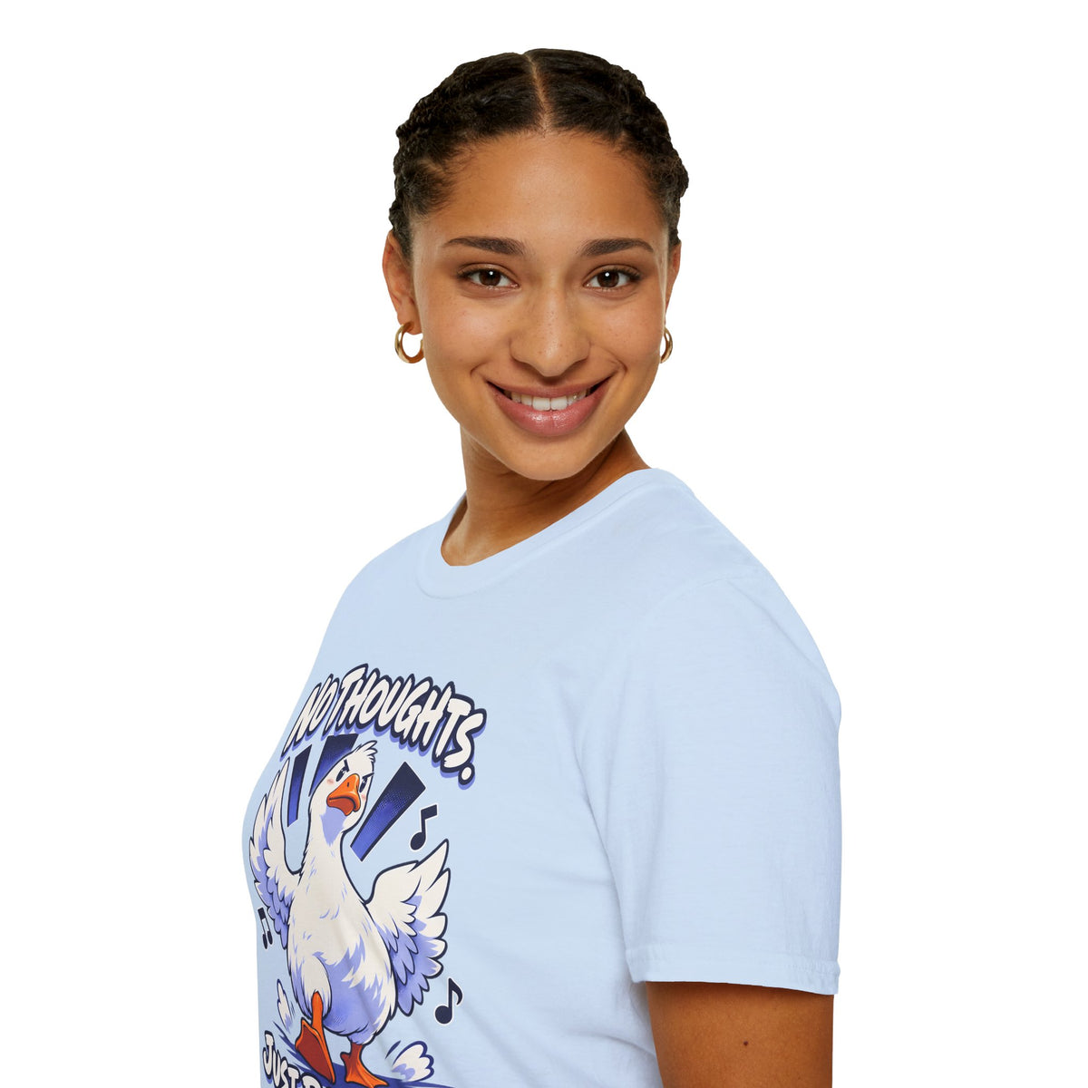 Cute Goose | No Thoughts, Just Boss Music T Shirt
