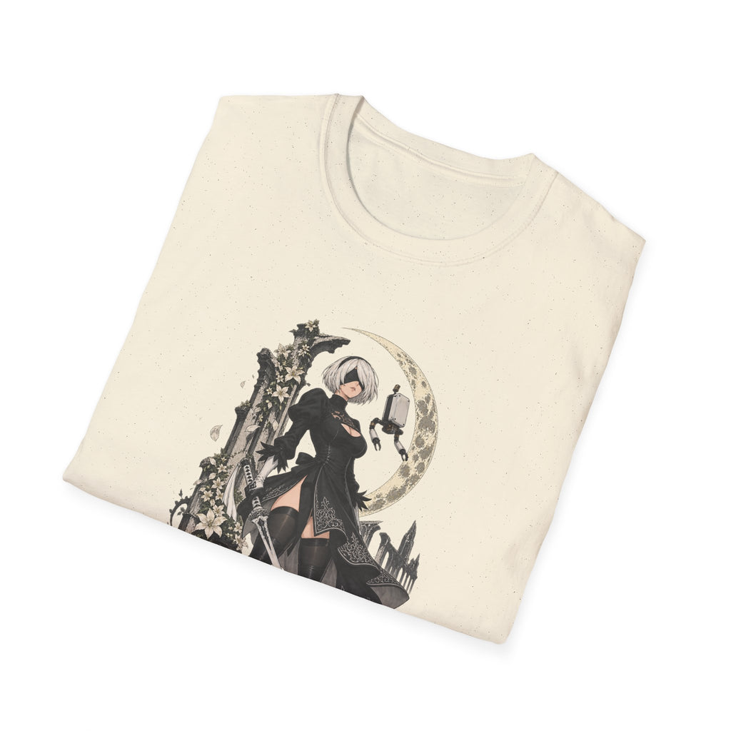 2B | Nie: Automata | Anime Gothic Warrior Moonlight Pin Up T-Shirt