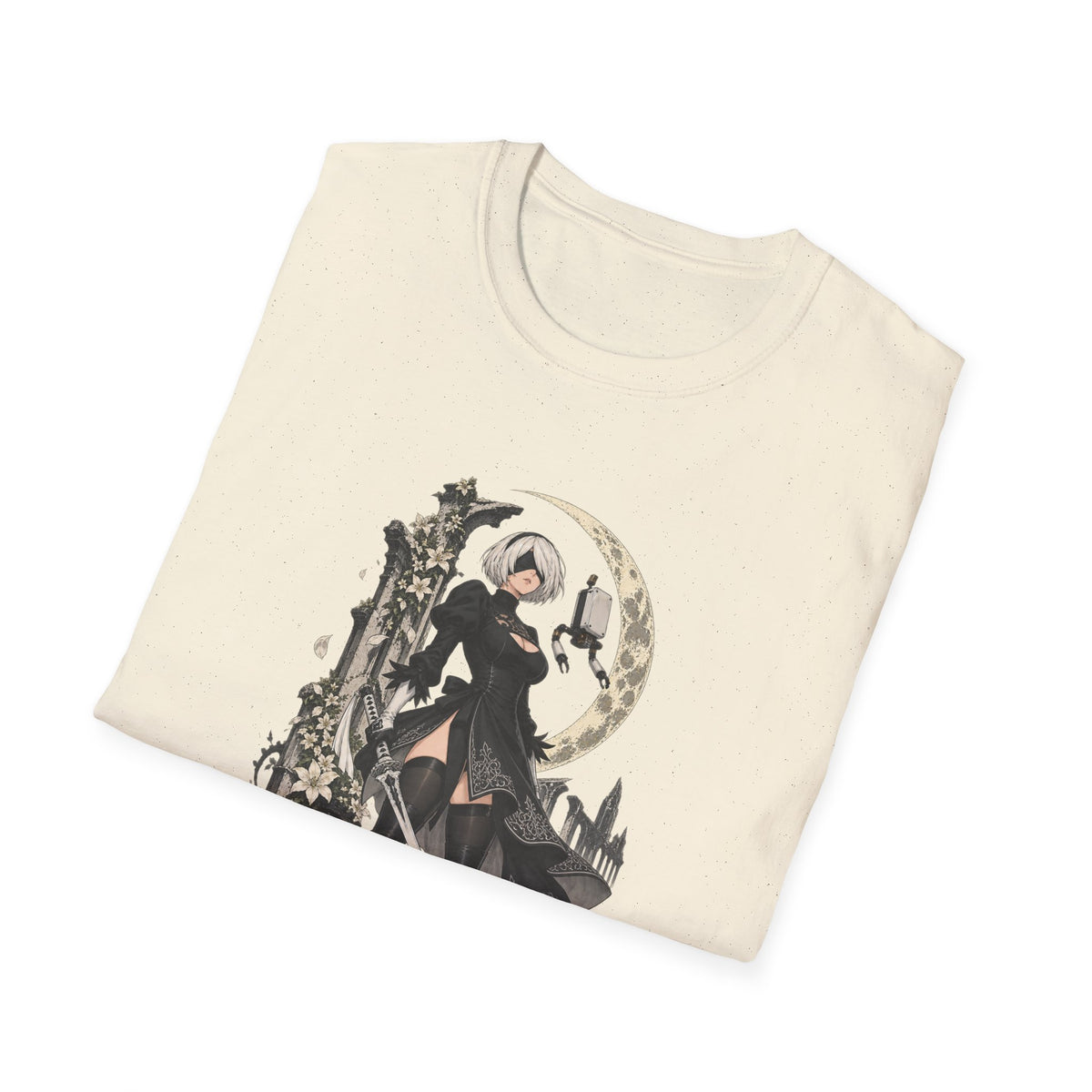 2B | Nie: Automata | Anime Gothic Warrior Moonlight Pin Up T-Shirt