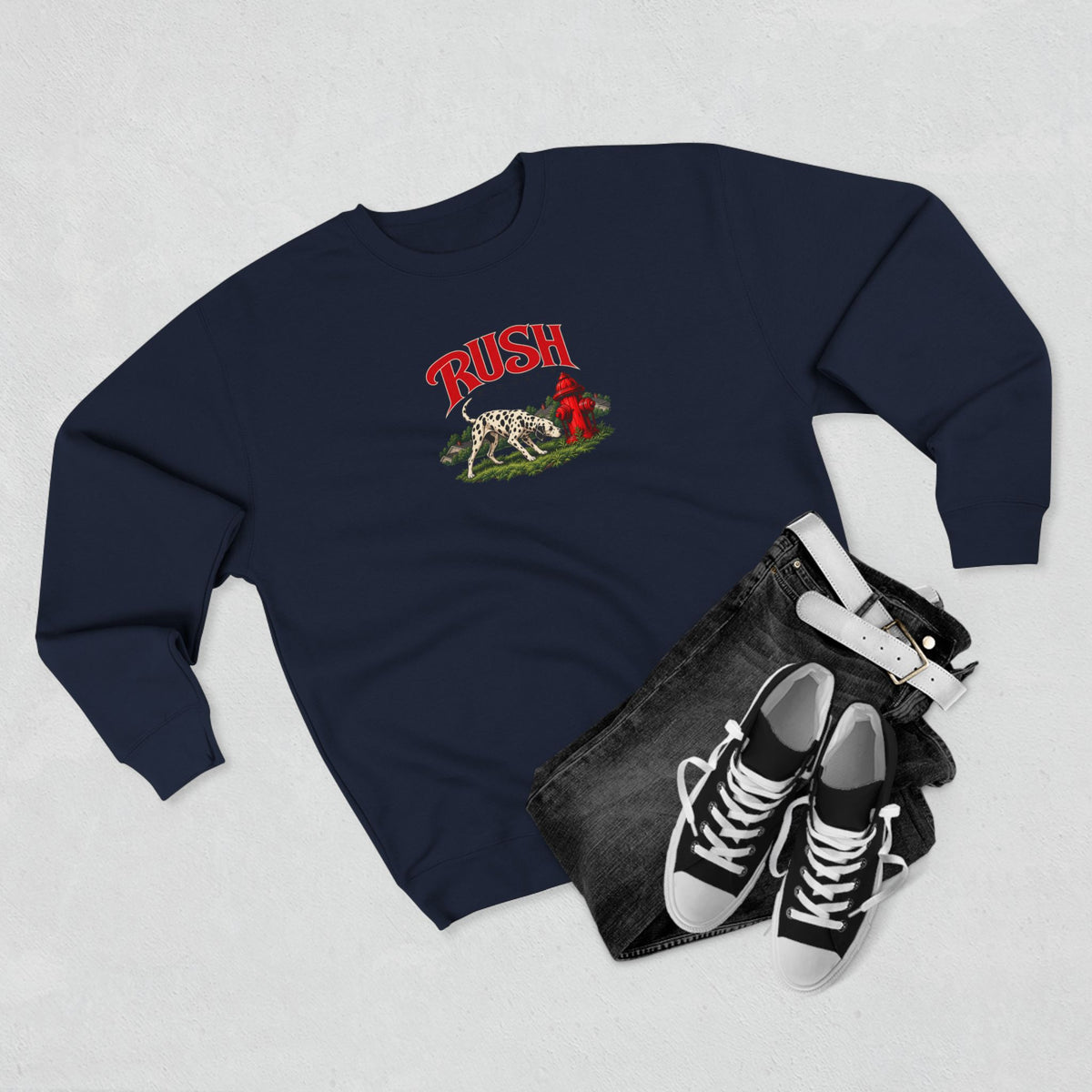 Rush | Signals | Dog & Fire Hydrant Prog Band Crewneck Sweatshirt