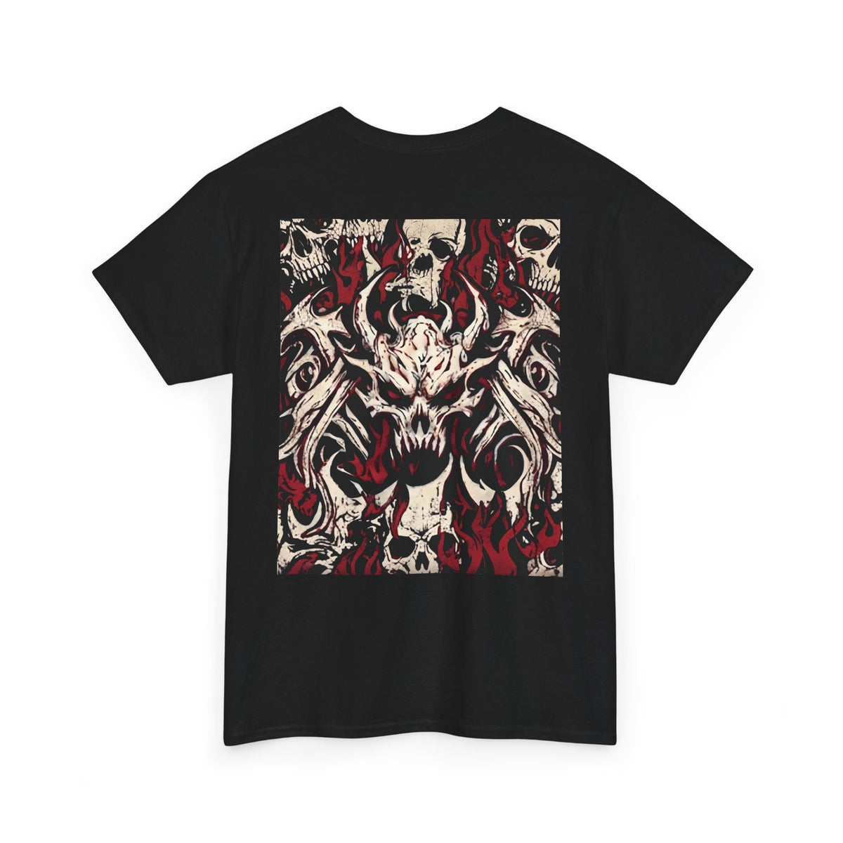 Vessel of Hatred — Gothic Skull & Flames Graphic T-Shirt