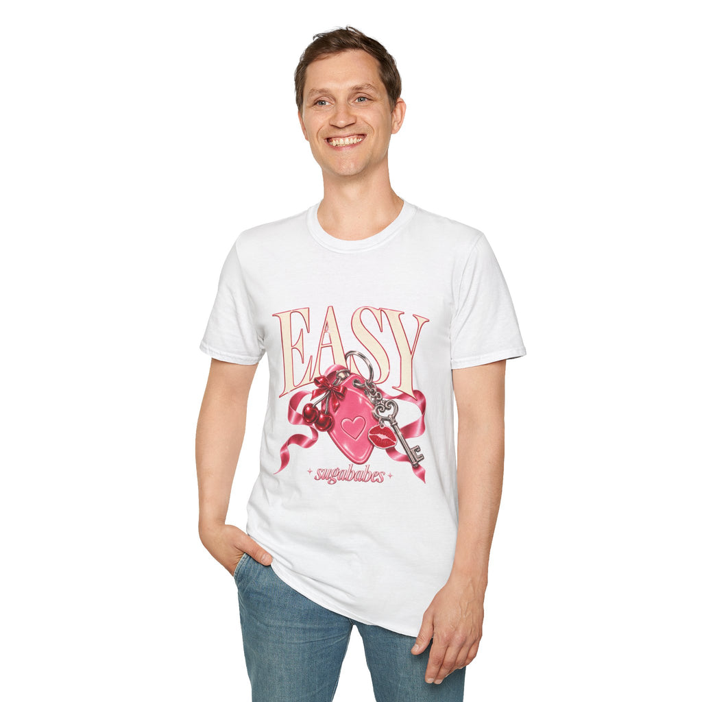 Sugababes | Easy Lockheart Pink Key & Heart Graphic T Shirt