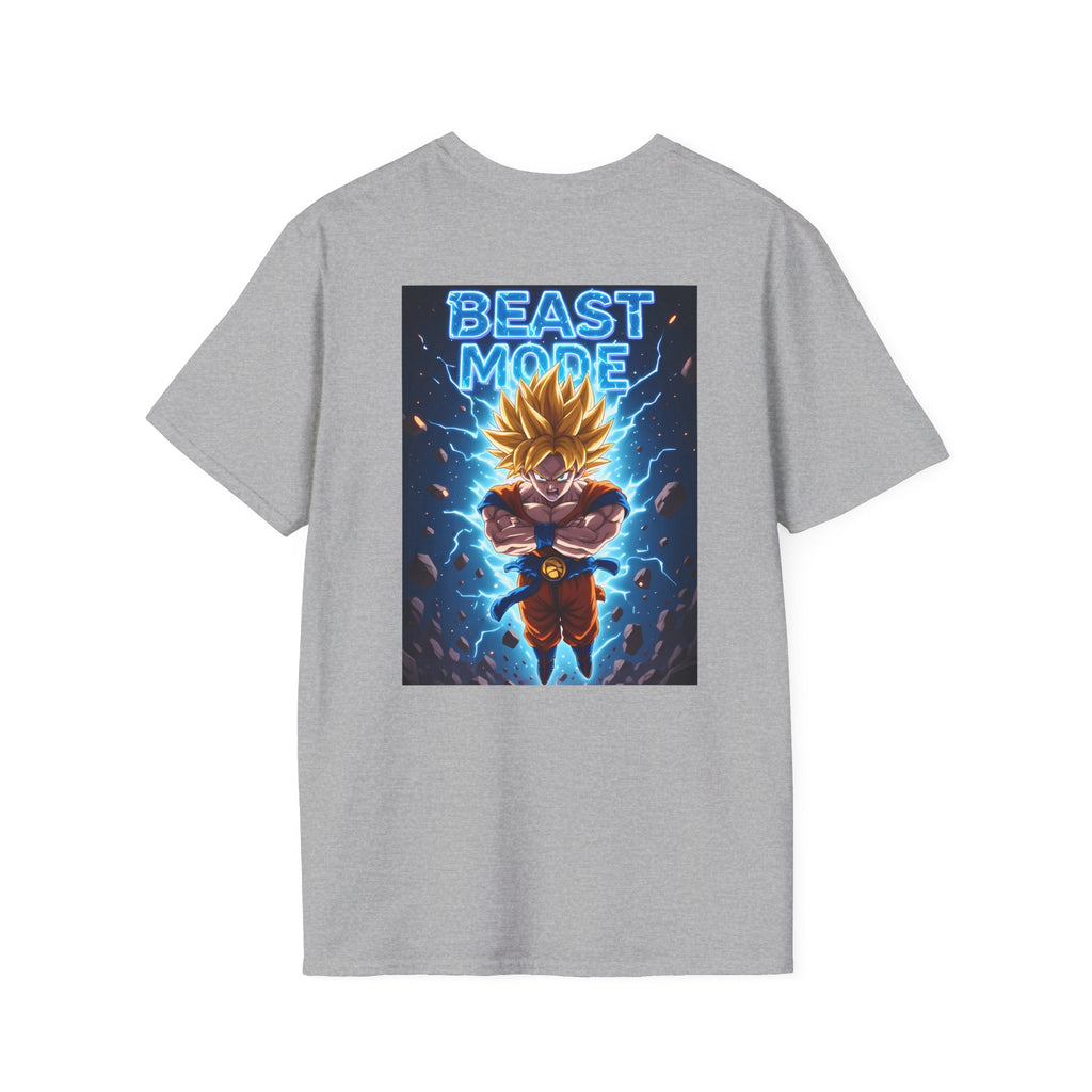 Goku Beast Mode Back Print T-Shirt — Anime Dragon Ball Fighter Tee