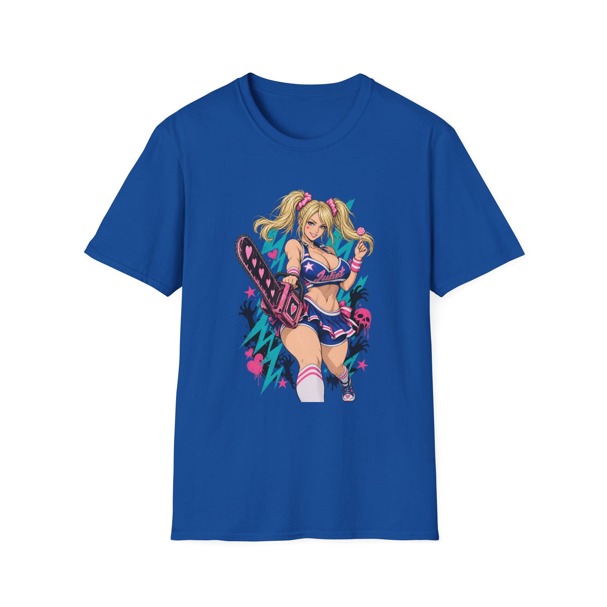 Juliet Starling | Lollipop Chainsaw | Anime Pin Up Girl with Chainsaw T-Shirt