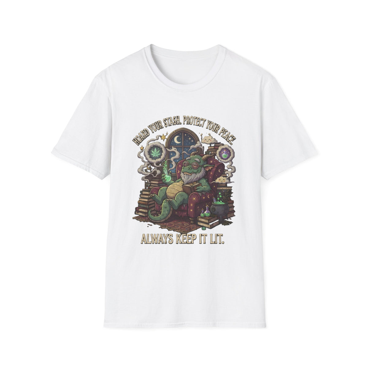 Dragon Stoner - 'Always Keep It Lit' - Psychedelic Chill Graphic Tee