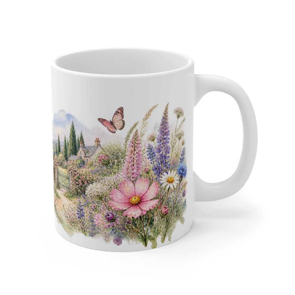Wildflower Garden Watercolour Mug | Cottage Meadow Flowers