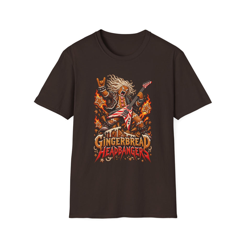 Gingerbread Headbangers | Christmas Funny Rock T-Shirt