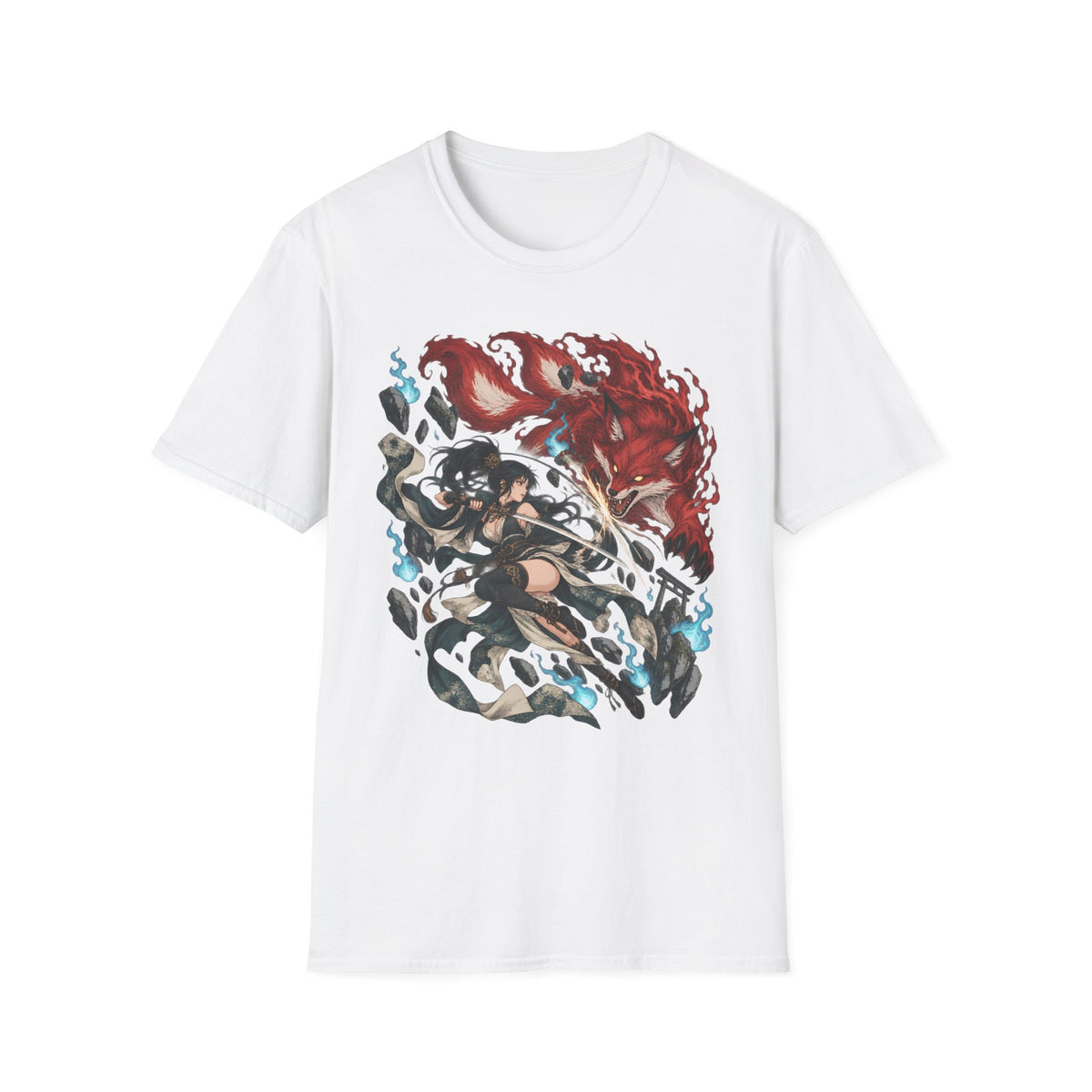 Fox Spirit | Samurai Warrior | Japanese Anime Graphic Shirt