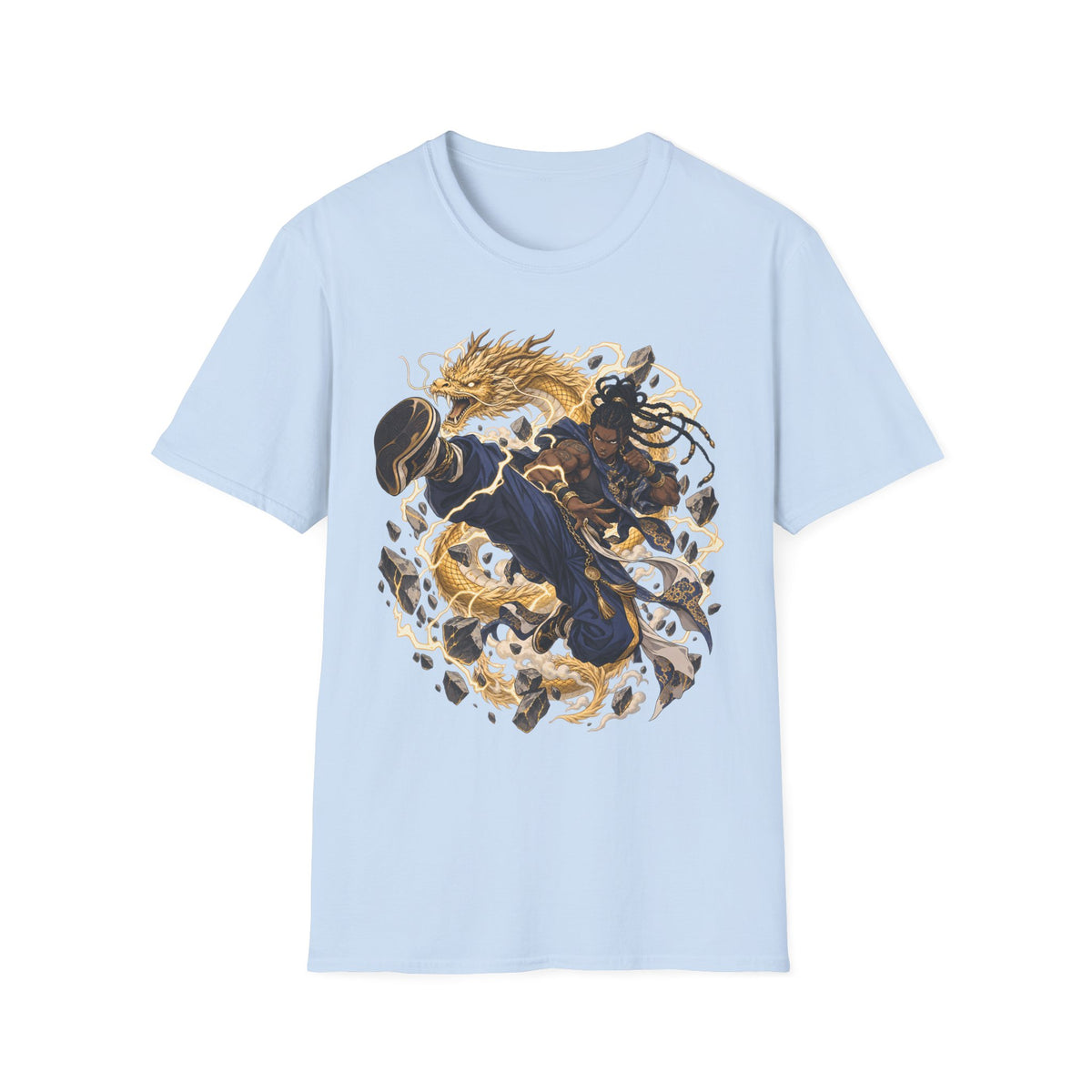 Golden Dragon | Ninja Dragon Kick | Martial Arts Warrior T Shirt