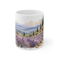 Lavender Countryside Watercolour Mug | Provence Landscape