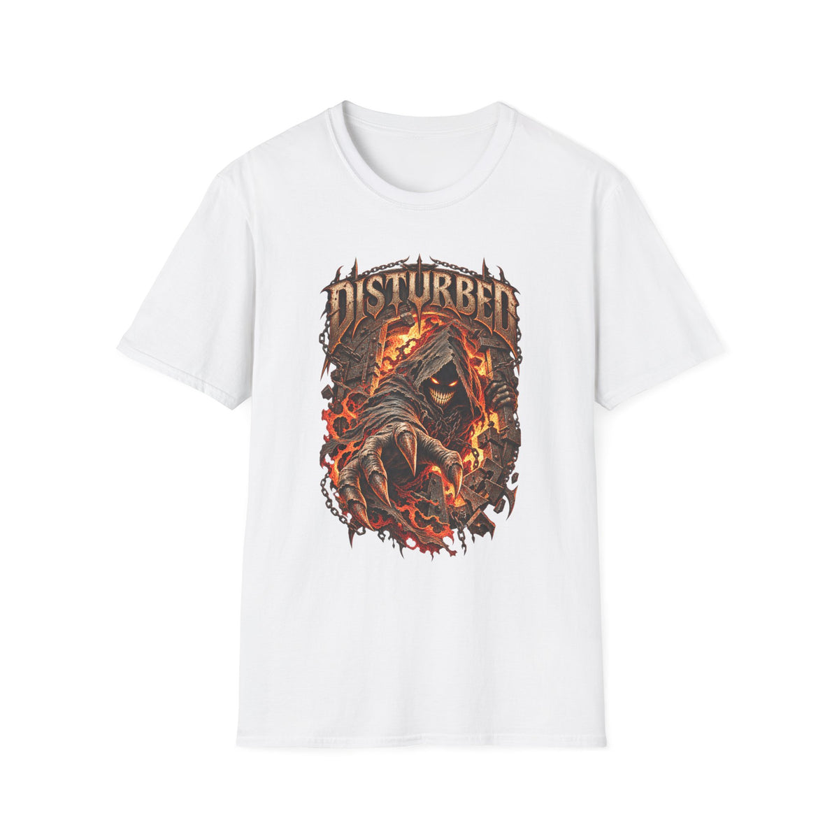 Disturbed | The Guy | Flaming Heavy Metal Band T-Shirt