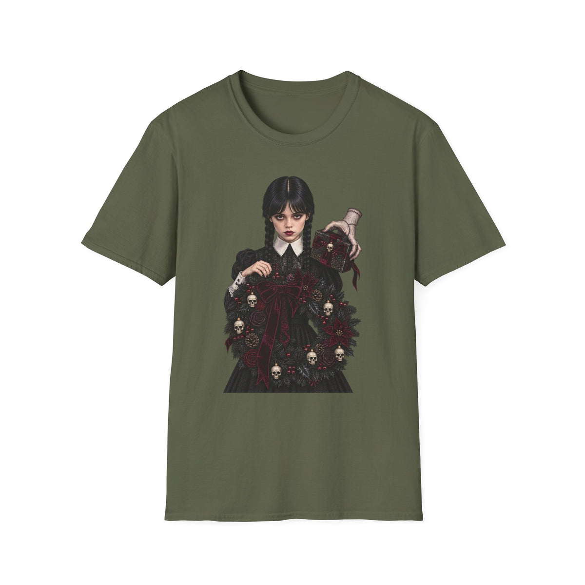 Wednesday Addams | Gothic Chrismtas Portrait T-Shirt