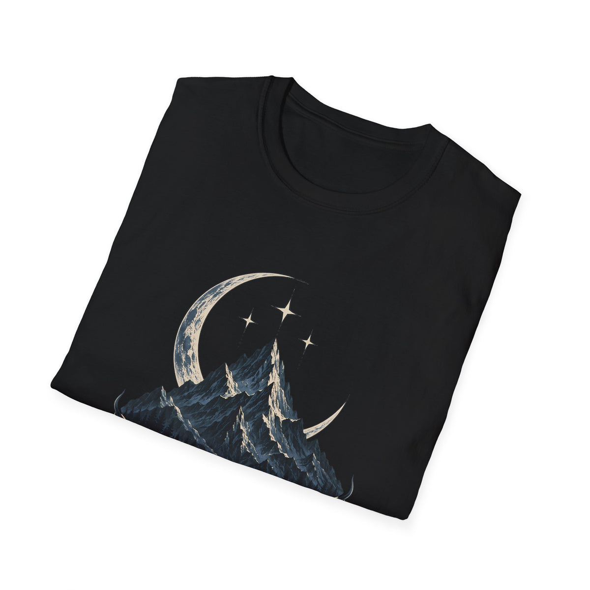 Night Court Mountain | ACOTAR Book Crescent Moon & Stars Graphic