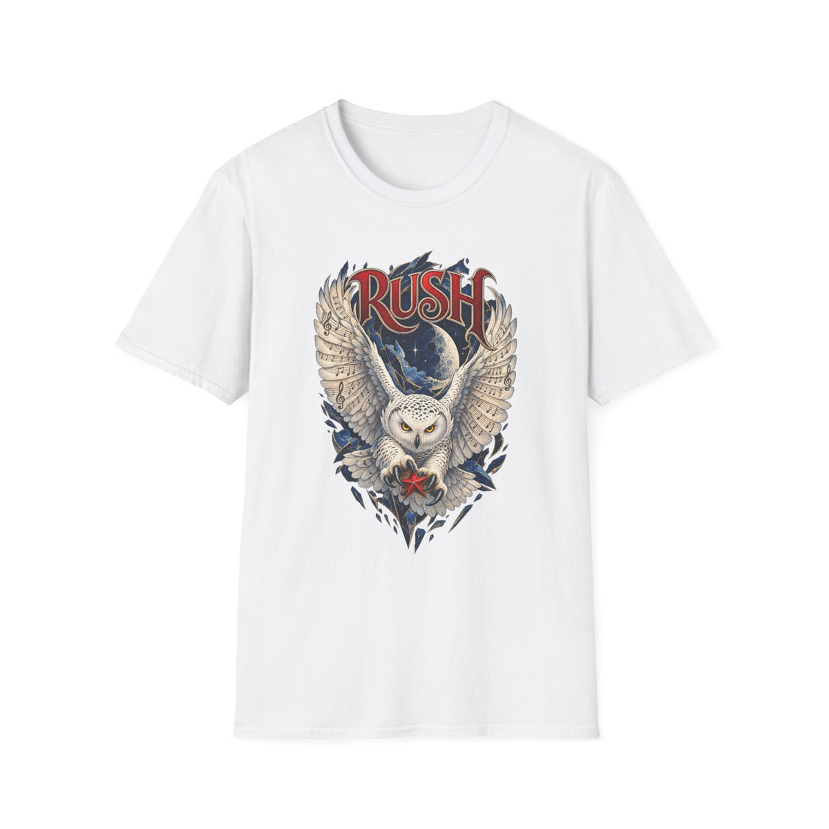Rush | Fly by Night | Prog Rock | Owl Band Graphic T-Shirt