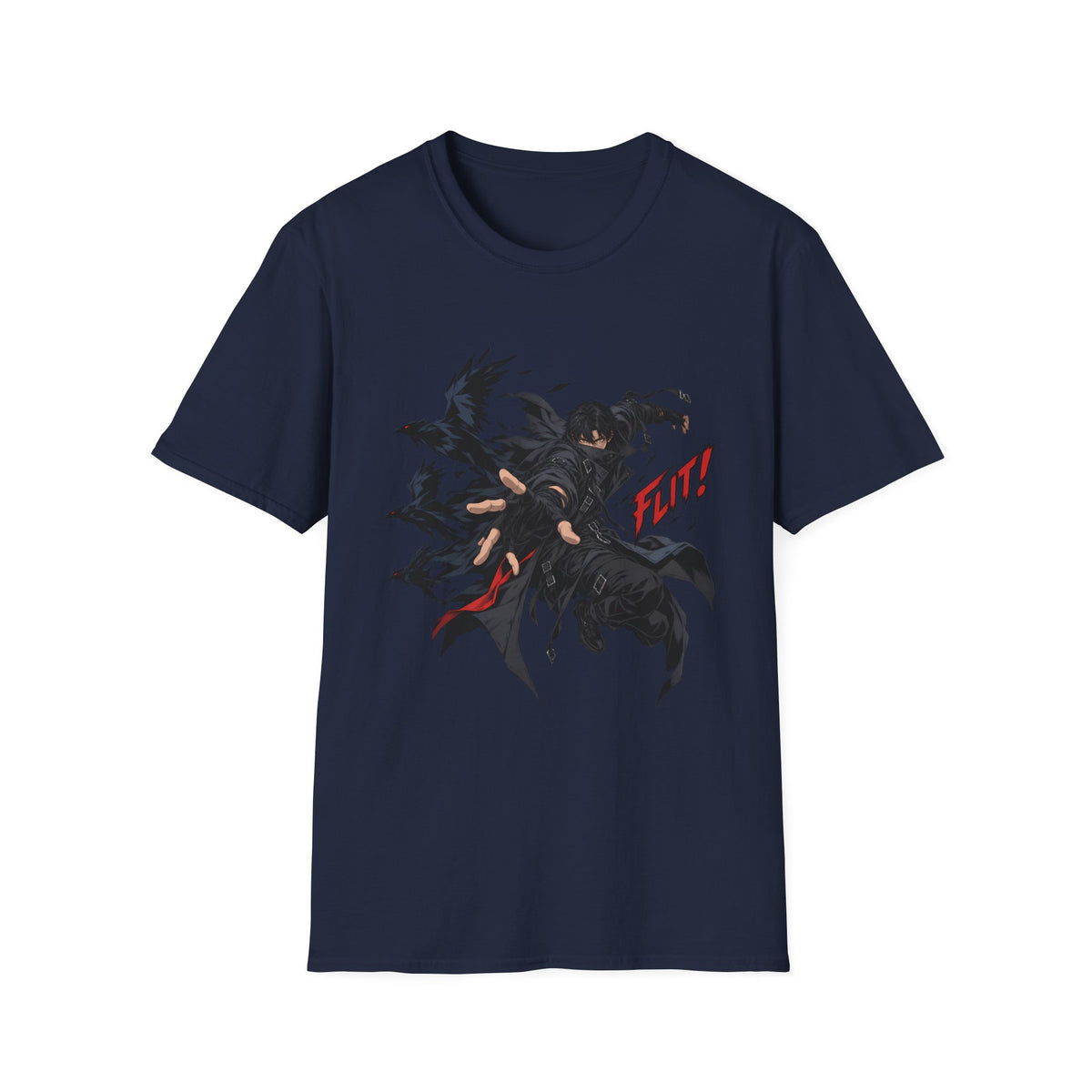 FLINT! | Dark Crow Japanese Anime Samurai Graphic Shirt