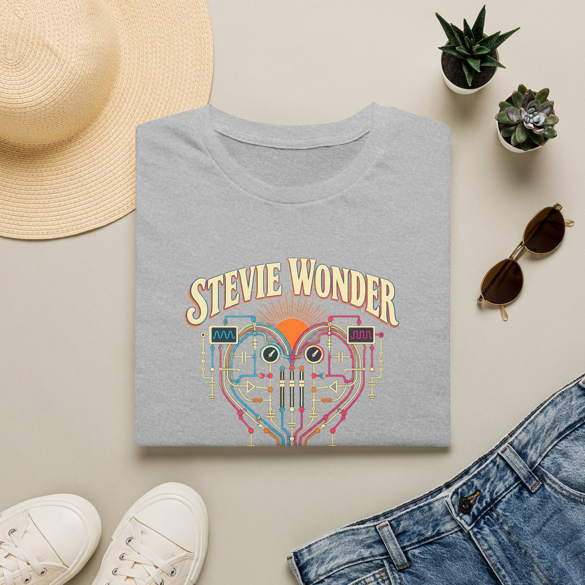 Stevie Wonder Songs In The Key of Life 50th Graphic T-Shirt