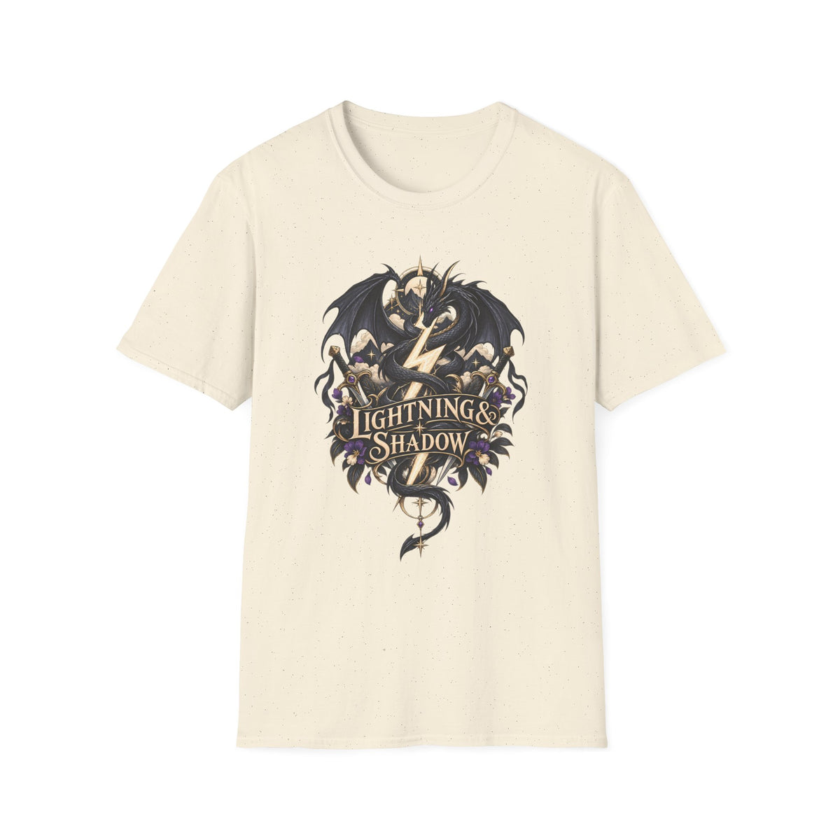 Lightning & Shadow | Onyx Storm Book Inspired Fantasy Dragon T-Shirt