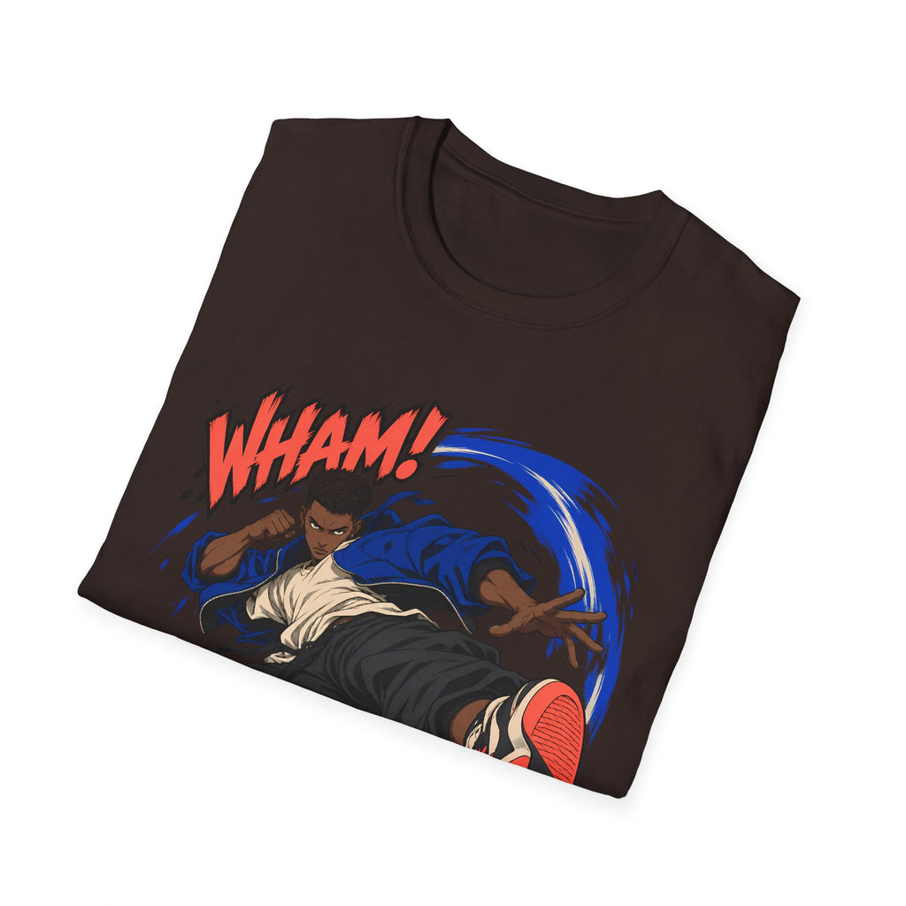 WHAM! | Anime Cartoon Ninja Kick Graphic T Shirt