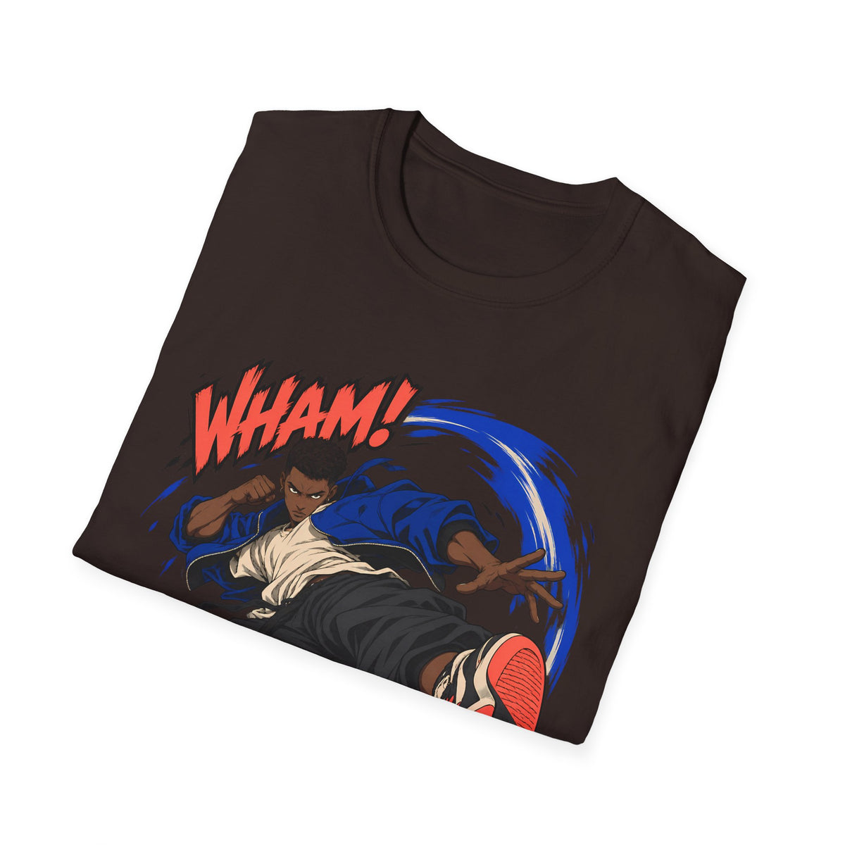 WHAM! | Anime Cartoon Ninja Kick Graphic T Shirt