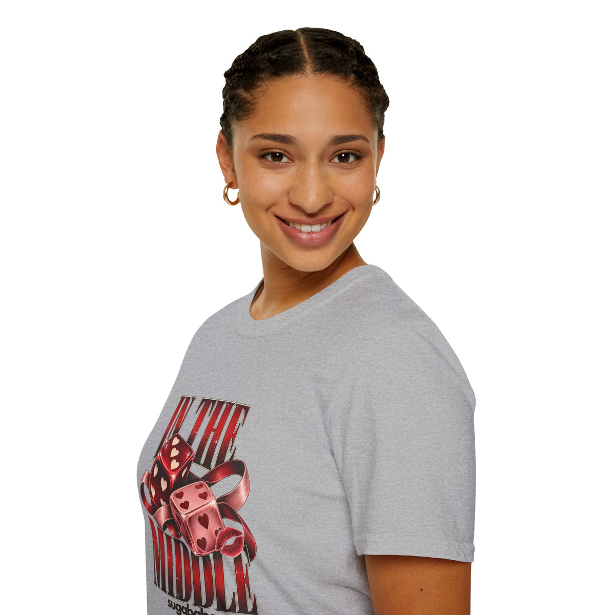 In The Middle | Sugababes | Retro Red Dice Graphic T Shirt