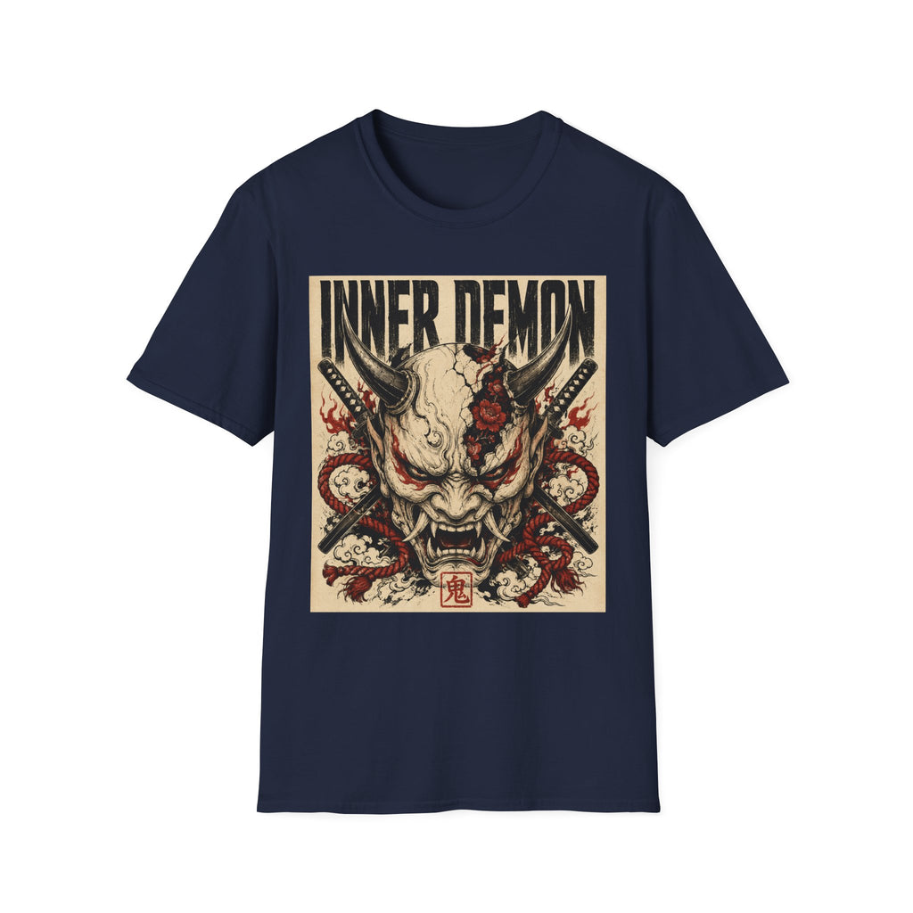 Inner Demon Graphic T-Shirt — Horror Skull Oni Design