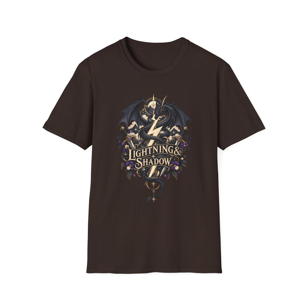 Lightning & Shadow | Onyx Storm Book Inspired Fantasy Dragon T-Shirt