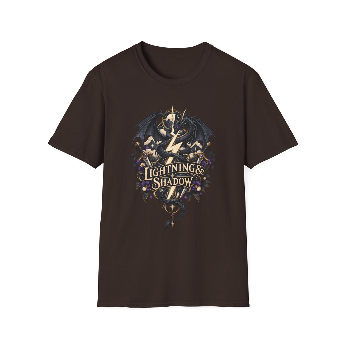Lightning & Shadow | Onyx Storm Book Inspired Fantasy Dragon T-Shirt
