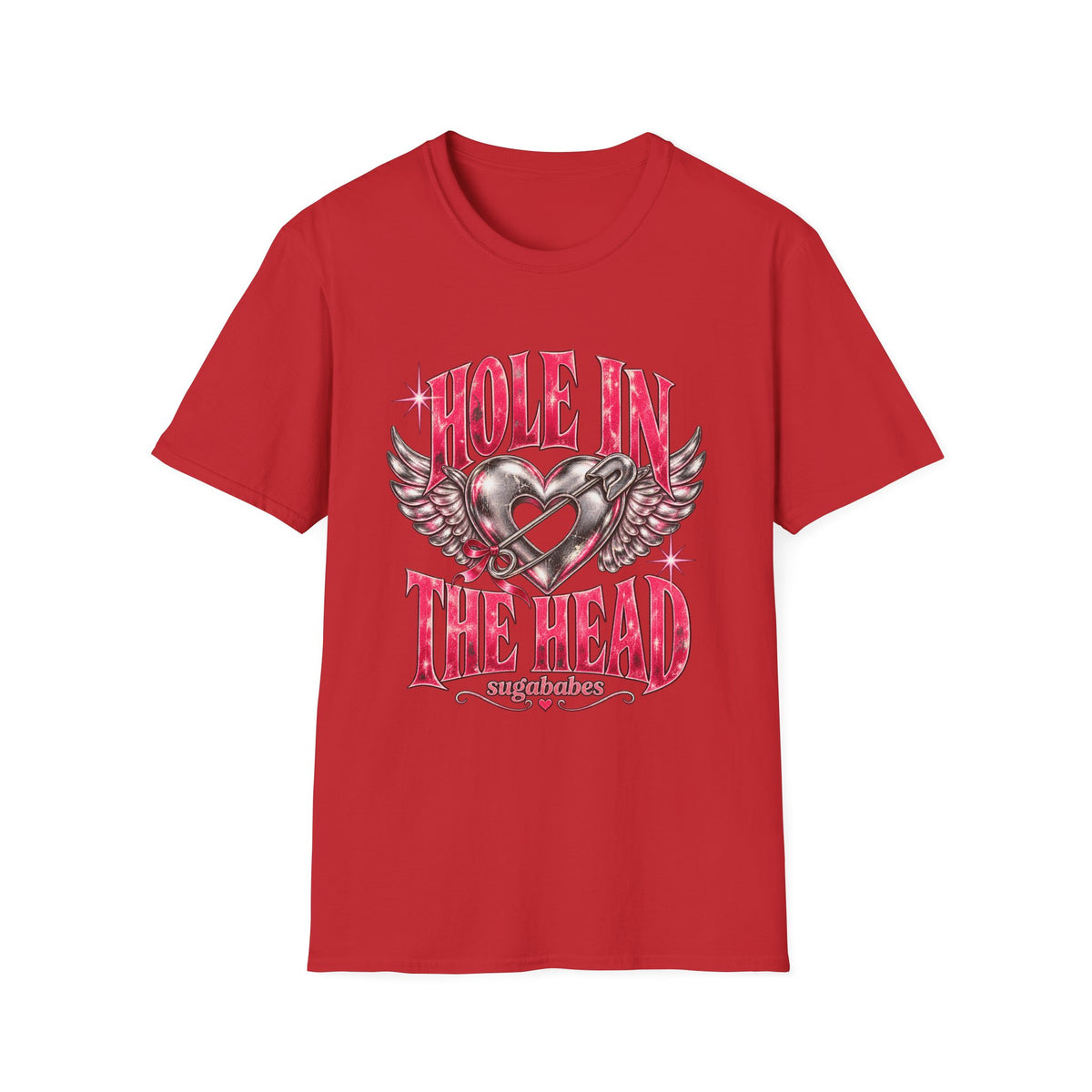 Hole in the Head | Sugababes | Pink Winged Heart Design T Shirt