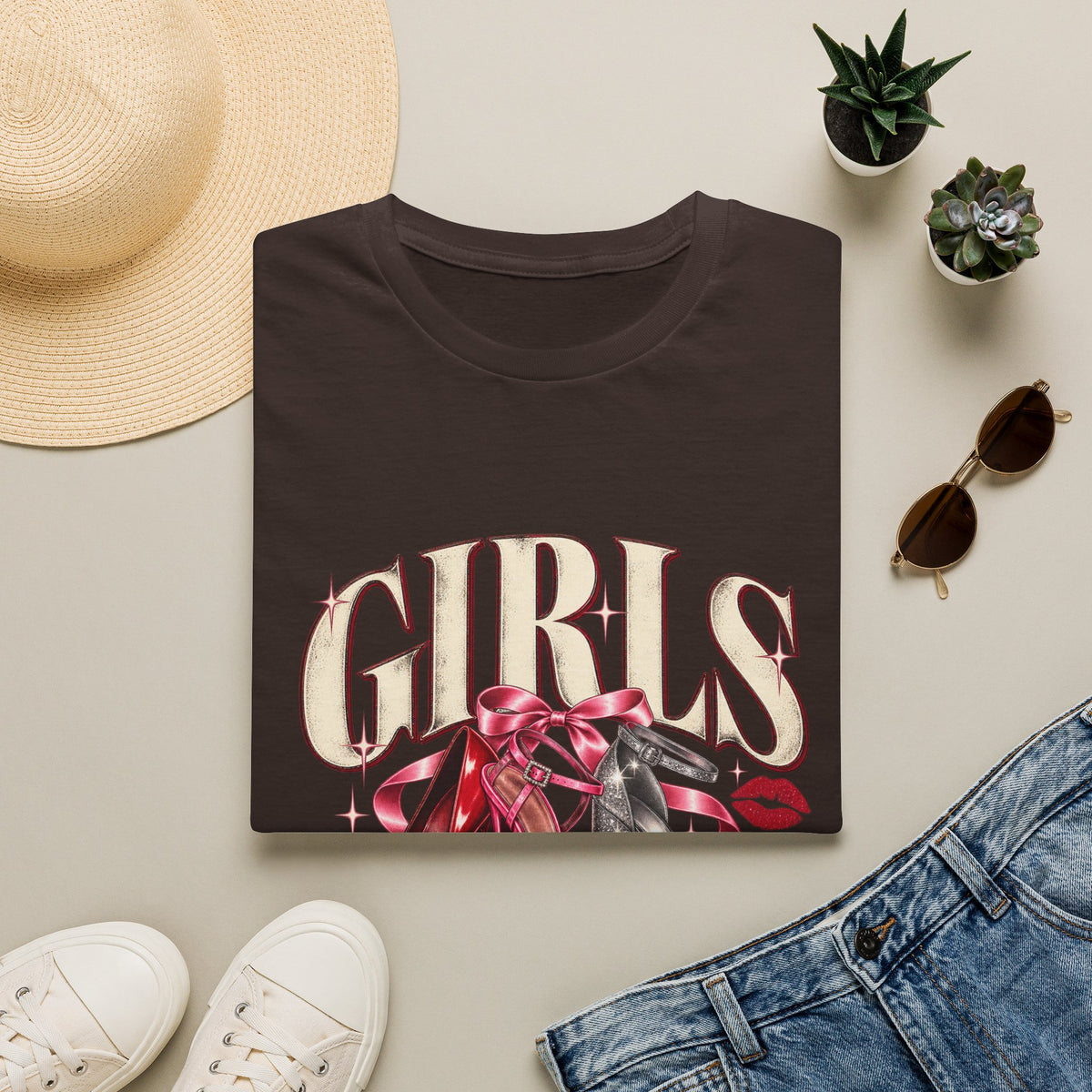 Sugababes |  Red Heels & Ribbons | Girls Night T Shirt