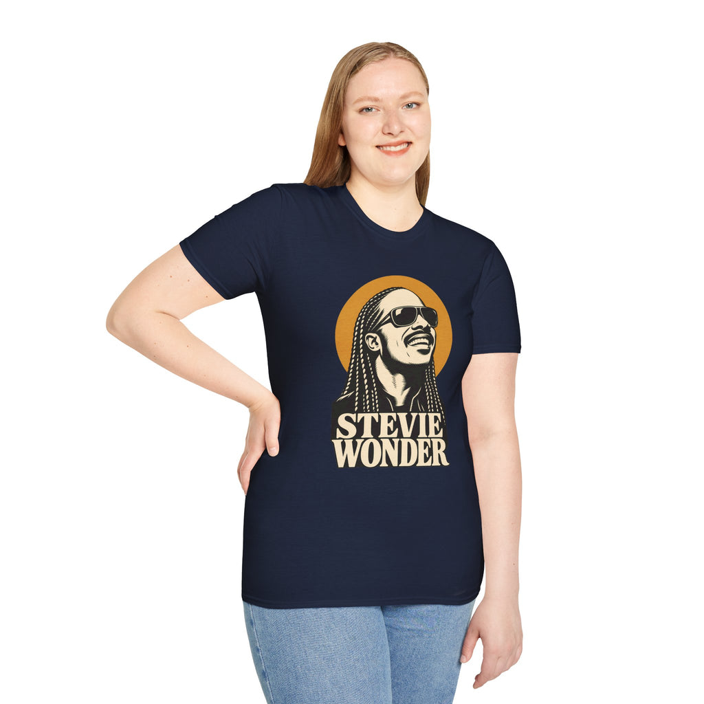 Stevie Wonder Graphic T-Shirt - Retro Soul Music Tee