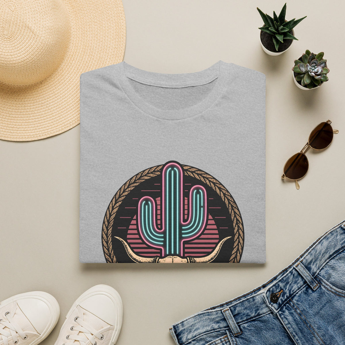 Cool as a Cactus - Summer Cactus / Skull T-Shirt