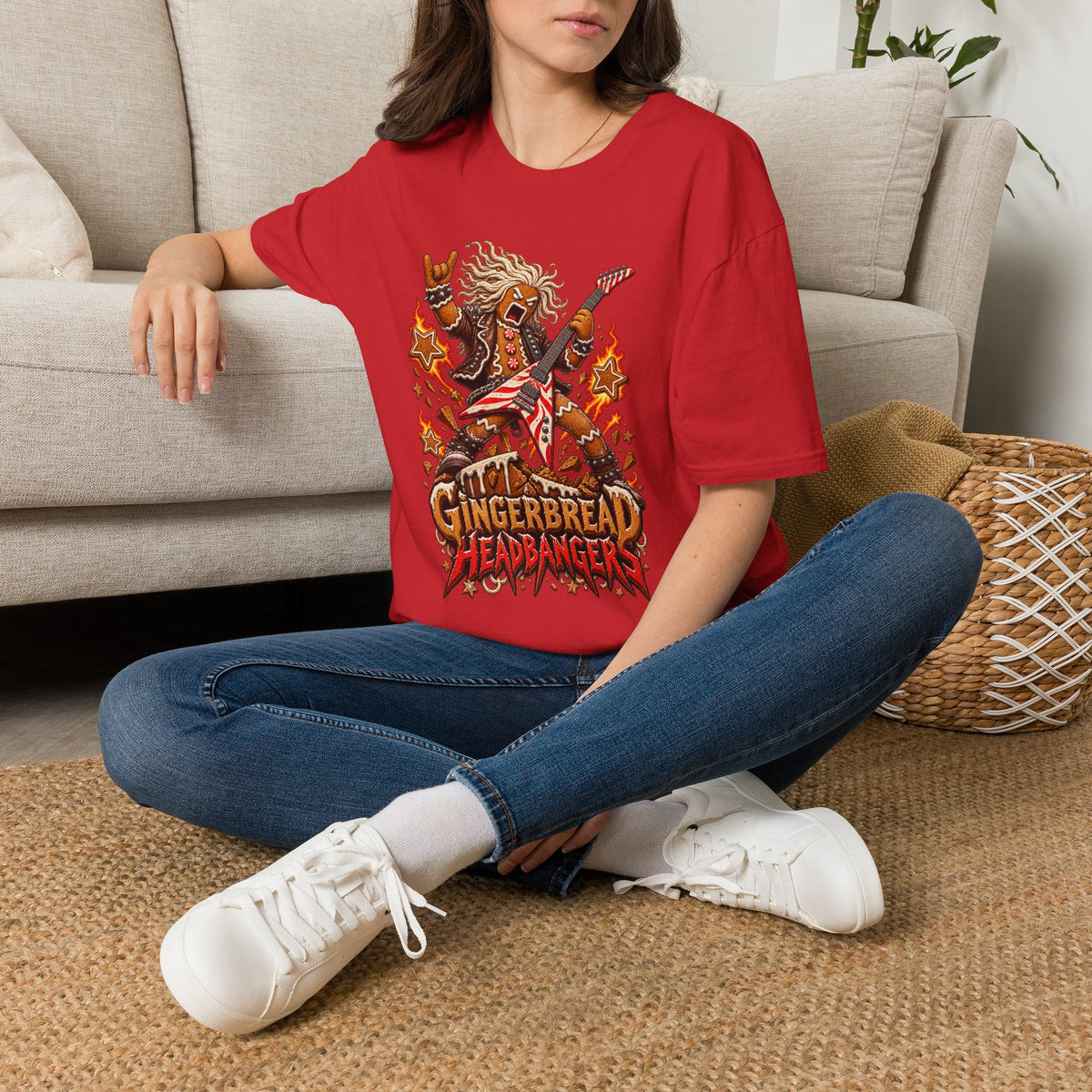 Gingerbread Headbangers | Christmas Funny Rock T-Shirt