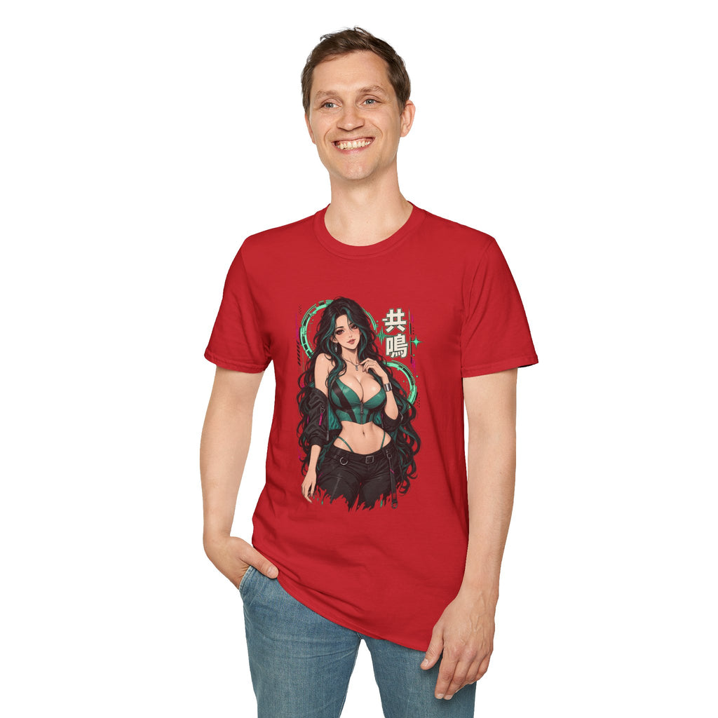Jade | Sexy Anime Pin Up Girl | Waifu Graphic T‑Shirt