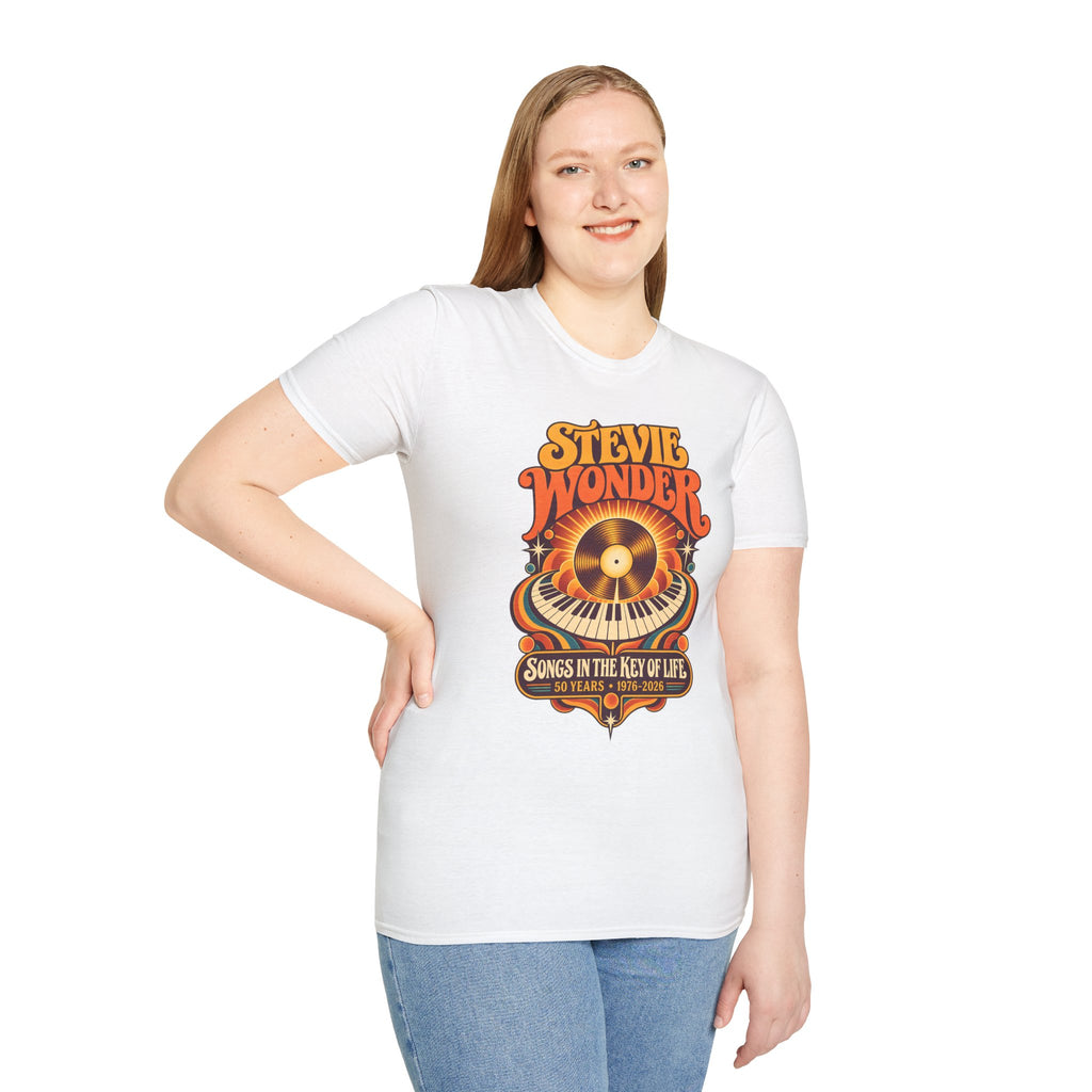 Stevie Wonder Retro Vinyl Tee - Songs In The Key Of Life Graphic T-Shirt