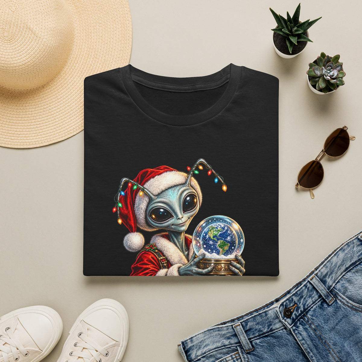 Christmas Alien T-Shirt | Season’s Greetings Earthlings Holiday Tee
