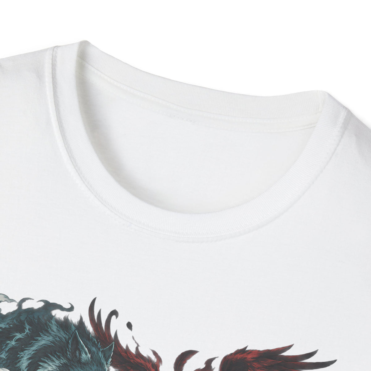 Yin Yang | Wolf Demon vs Phoenix | Japanese Anime Ninja T Shirt