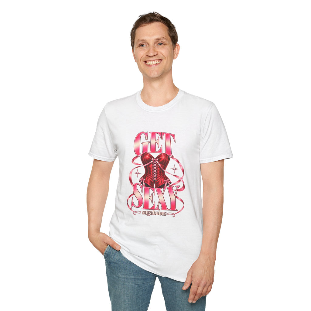 Get Sexy | Sugababes | Corset Retro Pink Y2K Vibe Graphic T Shirt