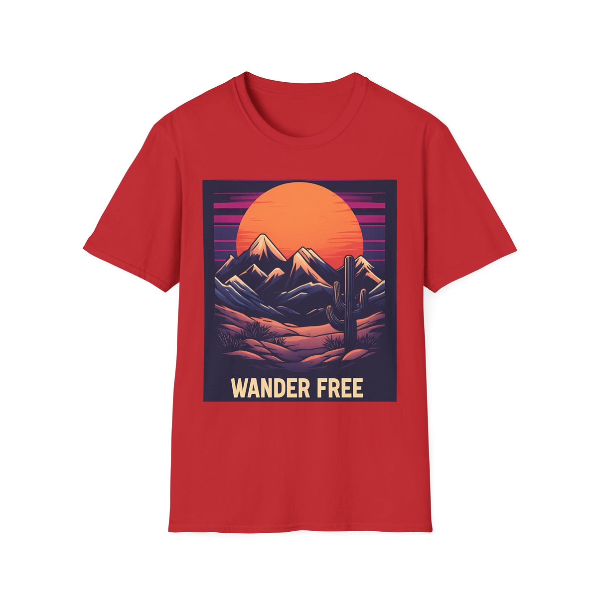 Sunset Mountains T-Shirt — Retro Desert Sunset Graphic Tee