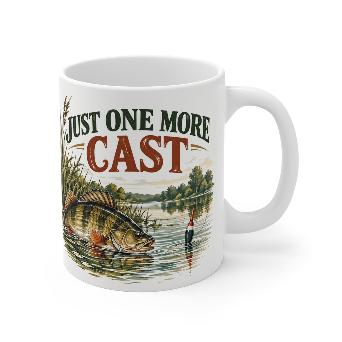 Just One More Cast | Funny Fishing Coffee Gift (11oz)