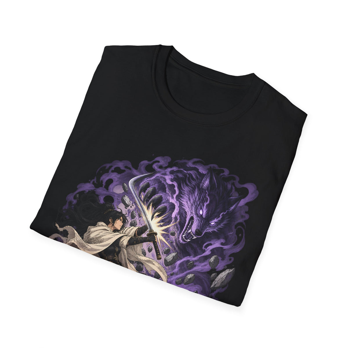 Trial of the Wolf | Samurai Anime Storm Warrior T-Shirt