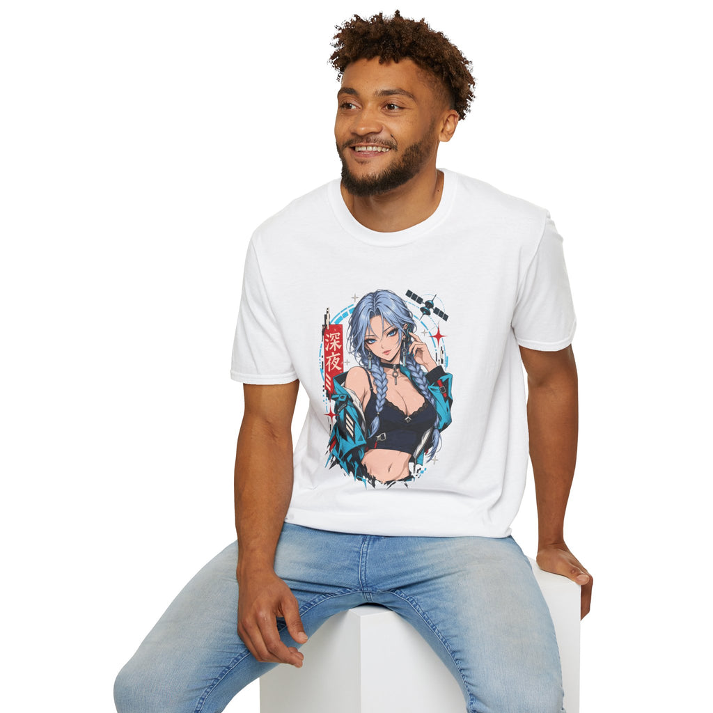 Ice | Sexy Anime Cyber Pin Up Girl Graphic T-Shirt