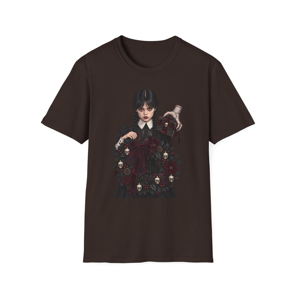 Wednesday Addams | Gothic Chrismtas Portrait T-Shirt