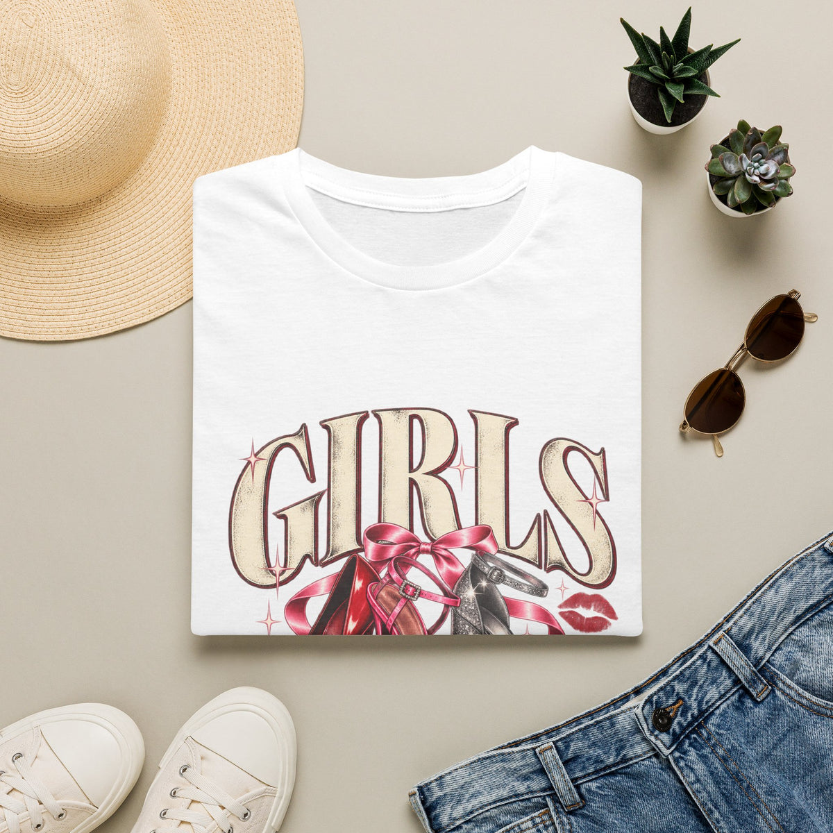 Sugababes |  Red Heels & Ribbons | Girls Night T Shirt