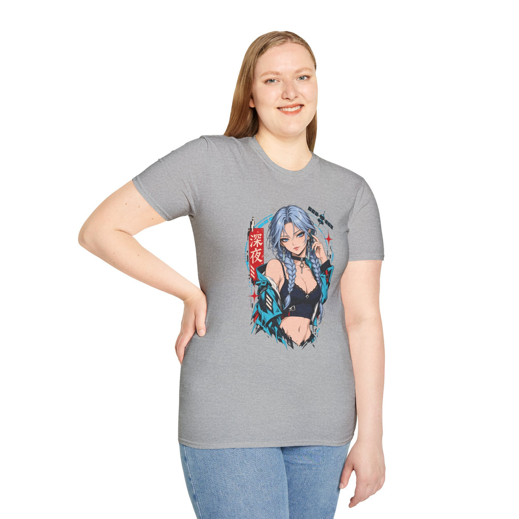 Ice | Sexy Anime Cyber Pin Up Girl Graphic T-Shirt