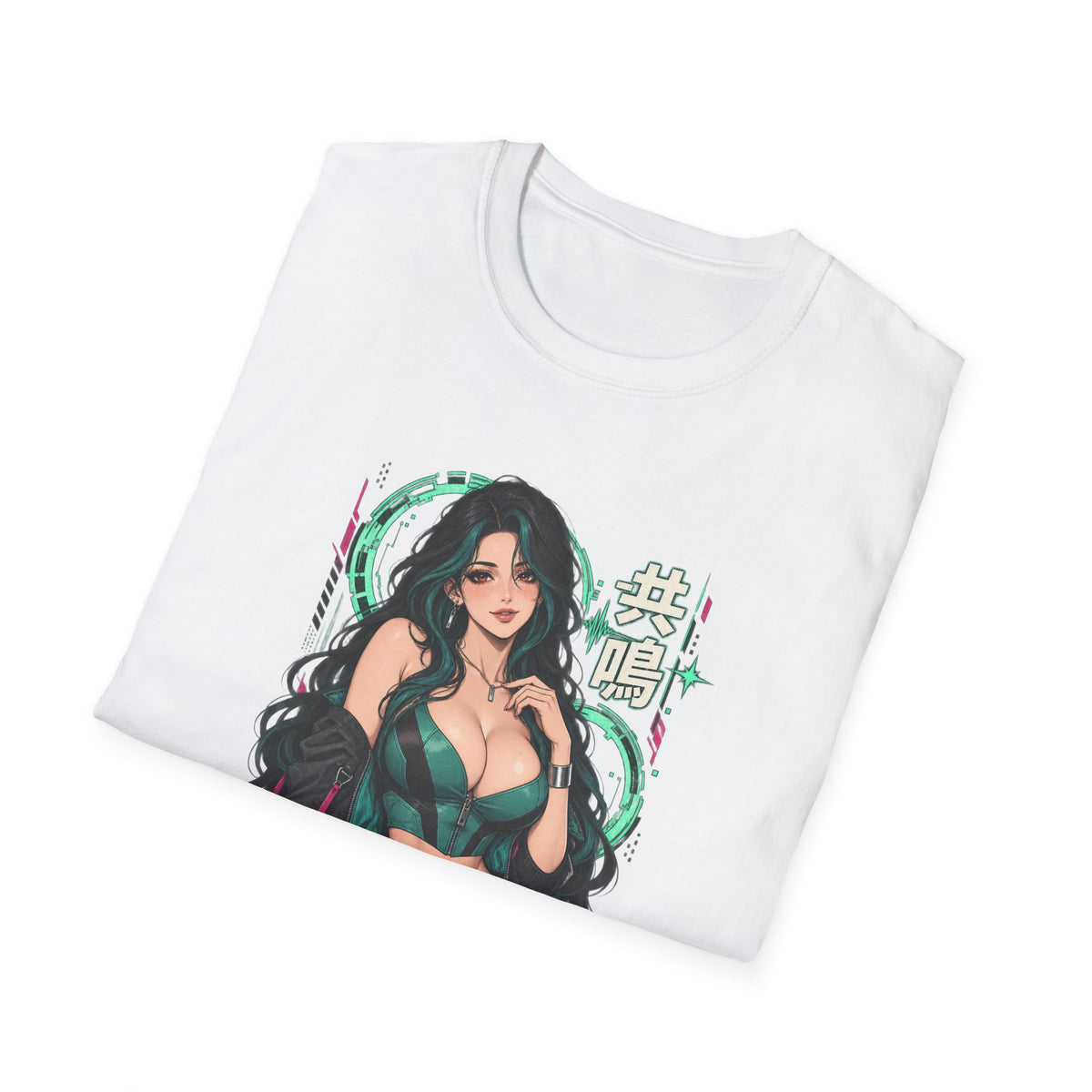 Jade | Sexy Anime Pin Up Girl | Waifu Graphic T‑Shirt