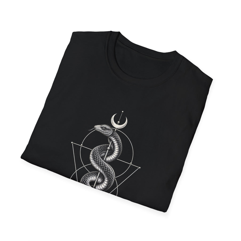Gothic Snake | Celestial Serpent & Crescent Moon | Graphic Tee