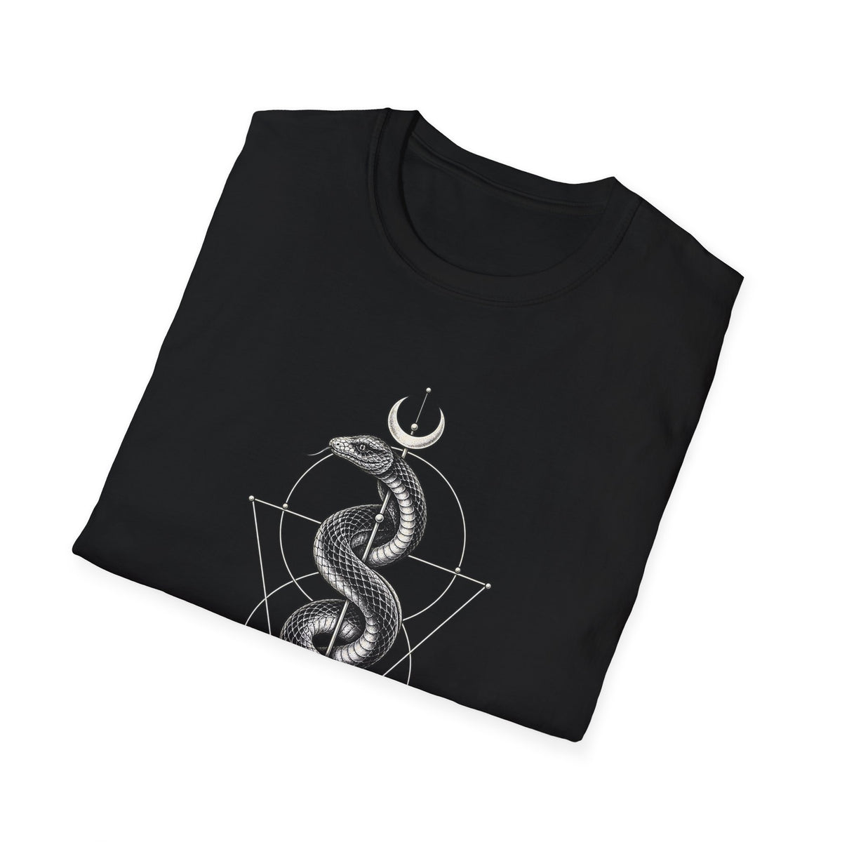 Gothic Snake | Celestial Serpent & Crescent Moon | Graphic Tee